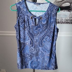 Tommy Hilfiger top, size M, blue paisley print